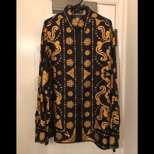 Versace Men’s Heritage Fit Button-Up Shirt